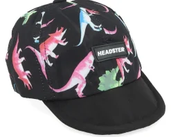Sale Headster Kids 0-6 Months Dino Short Brim Black Adjustable -