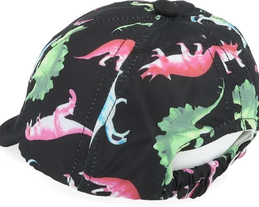 Sale Headster Kids 0-6 Months Dino Short Brim Black Adjustable -