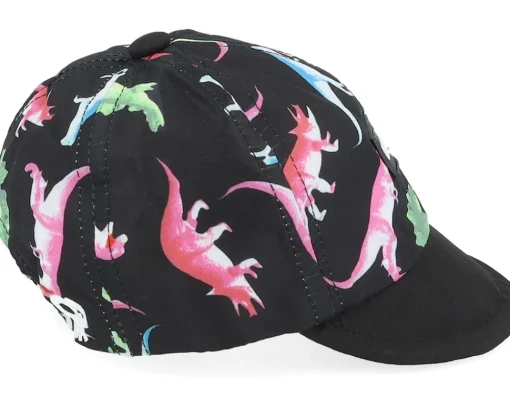 Sale Headster Kids 0-6 Months Dino Short Brim Black Adjustable -