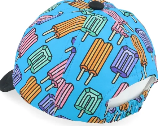 Sale Headster Kids 0-6 Months Pop Neon Blue Short Brim Aqua Dream Adjustable -