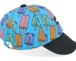 Sale Headster Kids 0-6 Months Pop Neon Blue Short Brim Aqua Dream Adjustable -