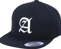 Kids-Kiddo Cap Kids A Letter 3D Black Snapback -