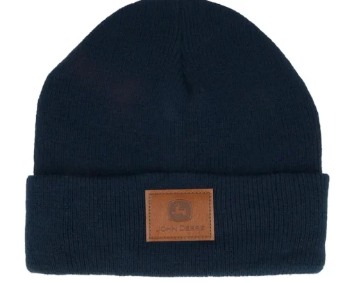 Kids-John Deere Kids Acrylic Knit Beanie Navy Cuff -