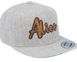 Snapback-Kiddo Cap Kids Alice Engraved Patch Heather Snapback - Grey