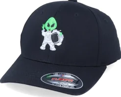 Clearance Kiddo Cap Kids Alien Astronaut Black Flexfit -