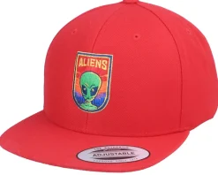 Kids-Kiddo Cap Kids Aliens Logo Red Snapback -