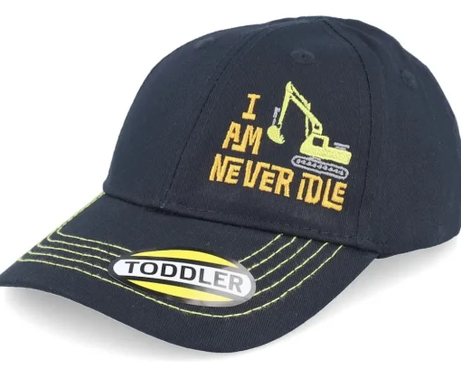 Kids-John Deere Kids All Twill Never Idle Black Adjustable -