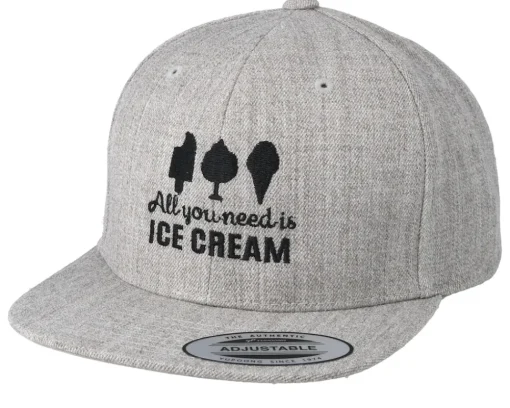 Online Kiddo Cap Kids All You Need Is Ice Cream Heather Grey Snapback -