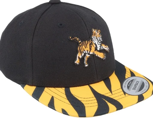 Snapback | Kids-Kiddo Cap Kids Attacking Tiger Black/Tiger Snapback -