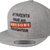 Kids-Kiddo Cap Kids Awesome Daughter Heather Grey Snapback -