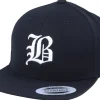 Best Kiddo Cap Kids B Letter 3D Black Snapback -