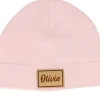 Traditional Beanies-Babybugz Kids Baby Engraved Suede Patch Powder Beanie - Pink