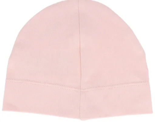 Traditional Beanies-Babybugz Kids Baby Engraved Suede Patch Powder Beanie - Pink