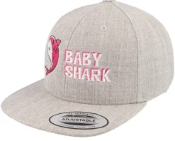 Snapback | Kids-Kiddo Cap Kids Baby Shark Heather Snapback - Grey