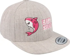 Snapback | Kids-Kiddo Cap Kids Baby Shark Heather Snapback - Grey