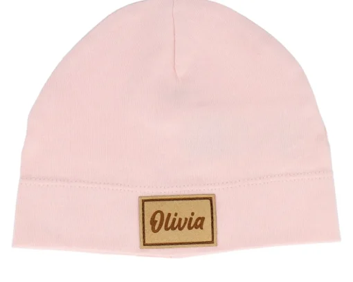 Traditional Beanies | Organic Beanies-Babybugz Kids Baby With Engraved Suede Patch Nautical Navy Beanie - Blue