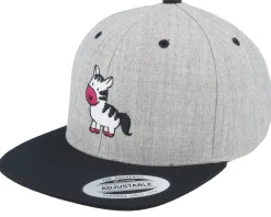 Snapback | Kids-Kiddo Cap Kids Baby Zembra Grey/Black Snapback -