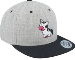 Snapback | Kids-Kiddo Cap Kids Baby Zembra Grey/Black Snapback -