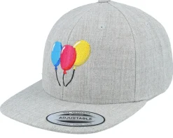 Snapback | Kids-Kiddo Cap Kids Balloons Heather Grey Snapback -