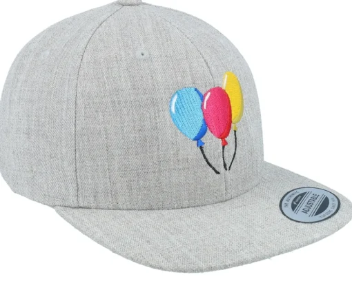 Snapback | Kids-Kiddo Cap Kids Balloons Heather Grey Snapback -