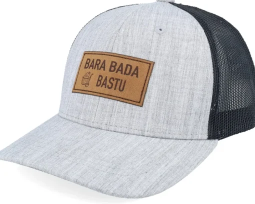 Trucker | Kids-Kiddo Cap Kids Bara Bada Bastu Engraved Heather Grey/Black Trucker -
