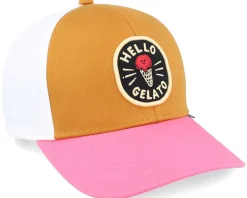Sale Djinns Kids Basic Cap Food Gelato Brown/Rose Adjustable -