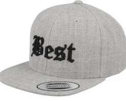 Kids-Kiddo Cap Kids Best Old English 3d Heather Snapback - Grey