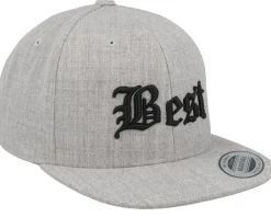 Kids-Kiddo Cap Kids Best Old English 3d Heather Snapback - Grey