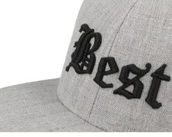 Kids-Kiddo Cap Kids Best Old English 3d Heather Snapback - Grey