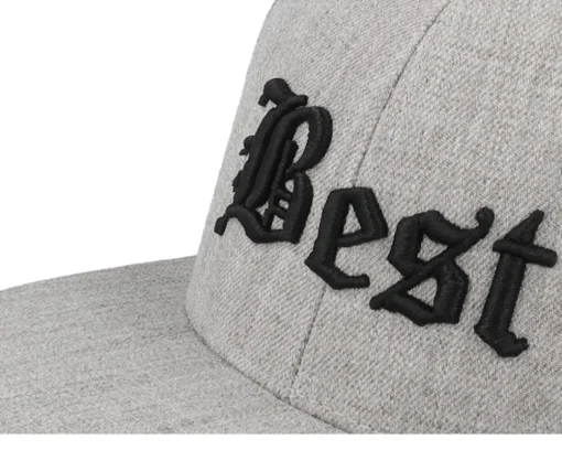 Kids-Kiddo Cap Kids Best Old English 3d Heather Snapback - Grey
