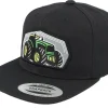 Clearance Kiddo Cap Kids Big Tractor Grey Patch Black Snapback -