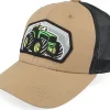 Hot Kiddo Cap Kids Big Tractor Grey Patch Caramel/Black Trucker - Beige