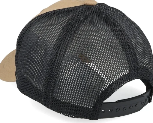 Hot Kiddo Cap Kids Big Tractor Grey Patch Caramel/Black Trucker - Beige