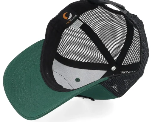 Kids-Kiddo Cap Kids Big Tractor Grey Patch Green/Black Trucker -