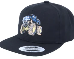 Motor-Kiddo Cap Kids Big Wheels Monster Truck Black Snapback -