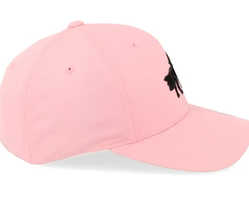Hot Kiddo Cap Kids Black Horse Wooly Combed Flexfit - Pink