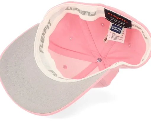 Hot Kiddo Cap Kids Black Horse Wooly Combed Flexfit - Pink