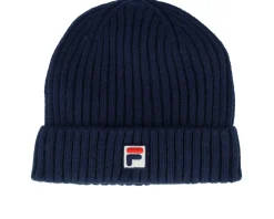 Cuff Beanies-Fila Kids Bokaro Warm Beanie With F-box Black Iris Cuff -