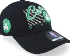 Dad Cap-Outerstuff Kids Boston Celtics Retro Wooly Black Dad Cap -