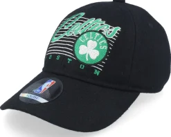 Dad Cap-Outerstuff Kids Boston Celtics Retro Wooly Black Dad Cap -