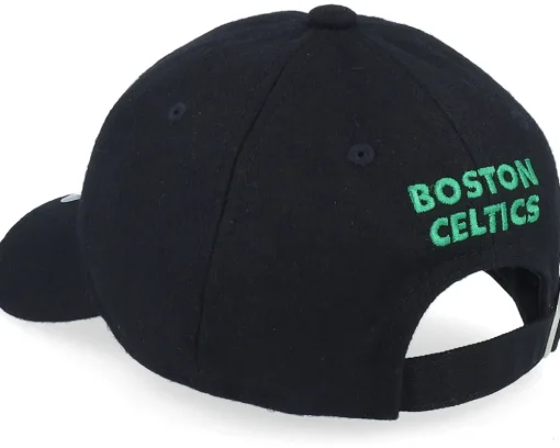 Dad Cap-Outerstuff Kids Boston Celtics Retro Wooly Black Dad Cap -
