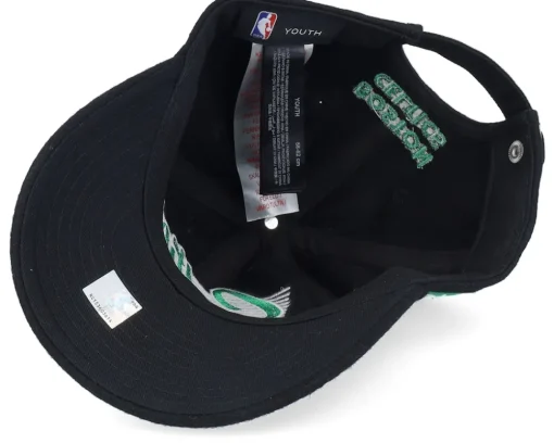 Dad Cap-Outerstuff Kids Boston Celtics Retro Wooly Black Dad Cap -