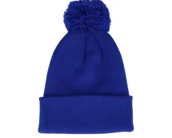 Pom Beanies | Blank Beanies-Beechfield Kids Bright Royal Junior Pom - Blue
