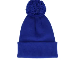 Pom Beanies | Blank Beanies-Beechfield Kids Bright Royal Junior Pom - Blue