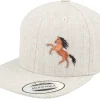Kids-Kiddo Cap Kids Brown Horse Heather Grey Snapback -