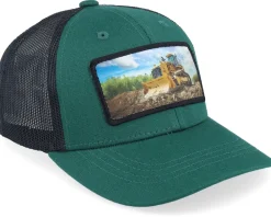 Kids-Kiddo Cap Kids Bulldozer Patch /Black Trucker - Green