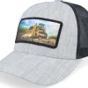 Clearance Kiddo Cap Kids Bulldozer Patch Heather /Black Trucker - Grey