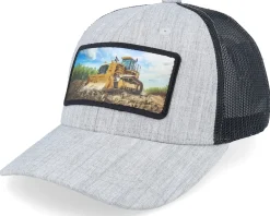 Clearance Kiddo Cap Kids Bulldozer Patch Heather /Black Trucker - Grey