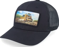 Clearance Kiddo Cap Kids Bulldozer Patch Heather /Black Trucker - Grey