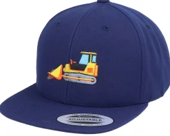 Clearance Kiddo Cap Kids Bulldozer Truck Navy Snapback -